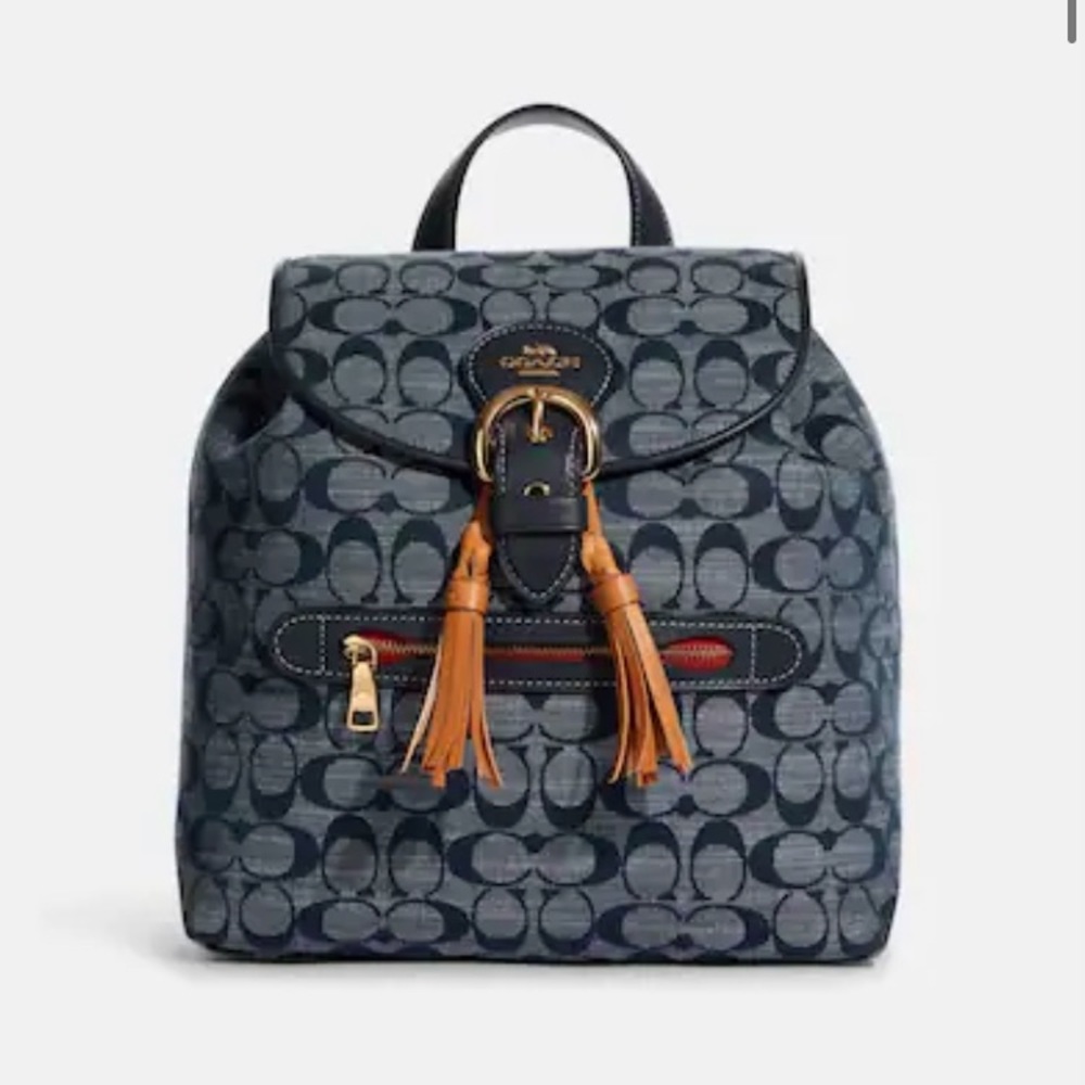 🔥RETIRED😍Coach Kleo Backpack in Signature Chambray